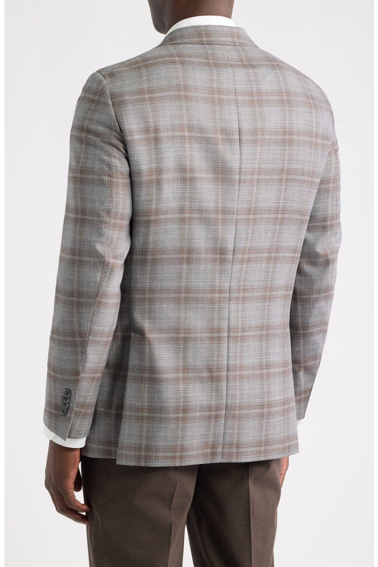 Hyperlight Grey Plaid Wool Sport Coat, Alternate, color, GREY