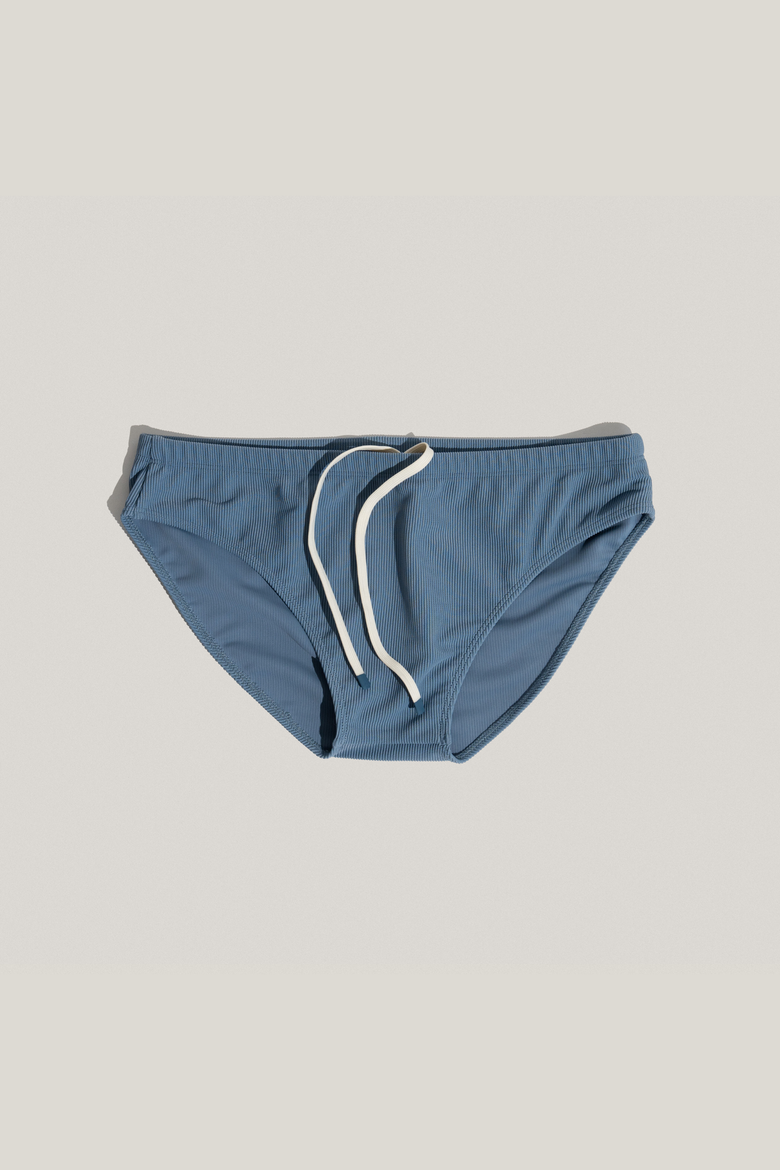 Dune Modern Cut Ribbed Stretch Swim Brief, Alternate, color, Pewter