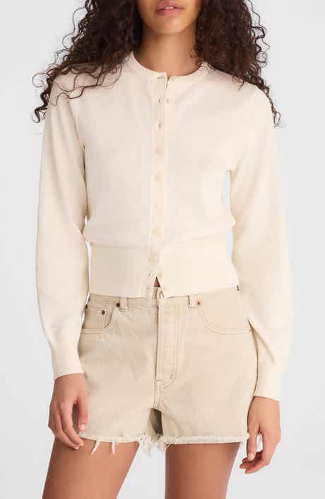 Button Front Cotton Cardigan
