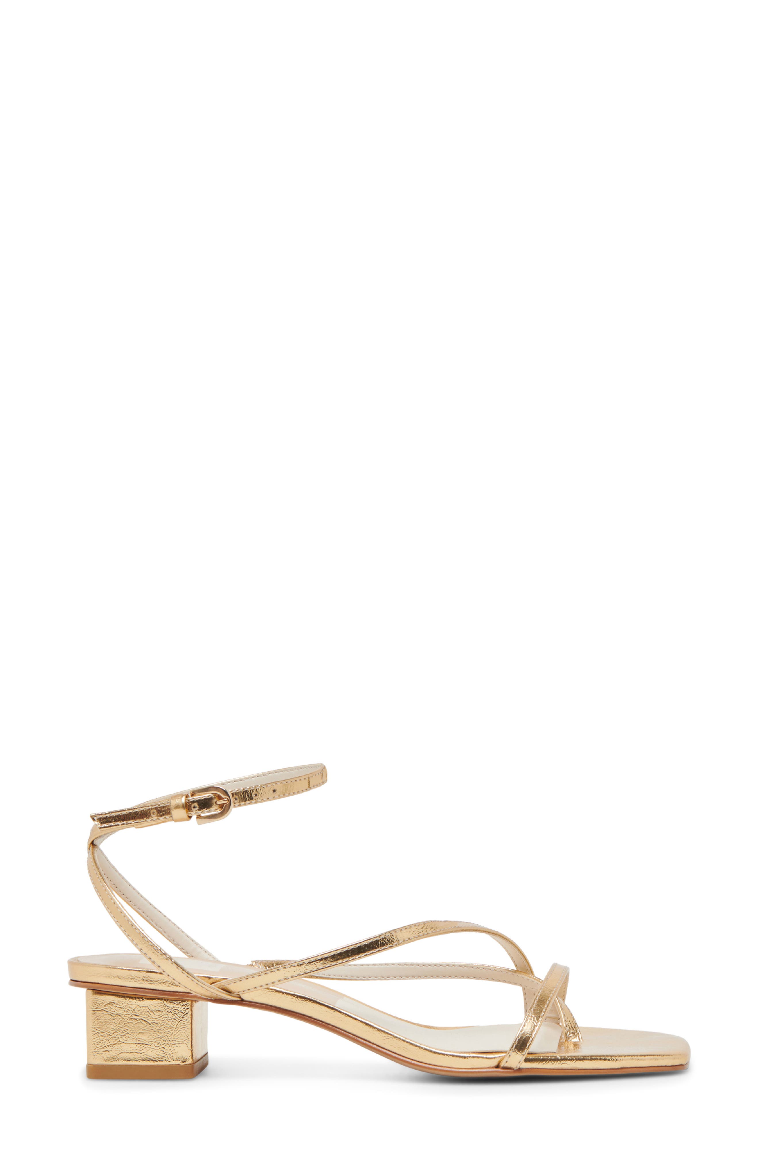 Karlos Ankle Strap Sandal, Alternate, color, GOLD METALLIC STELLA