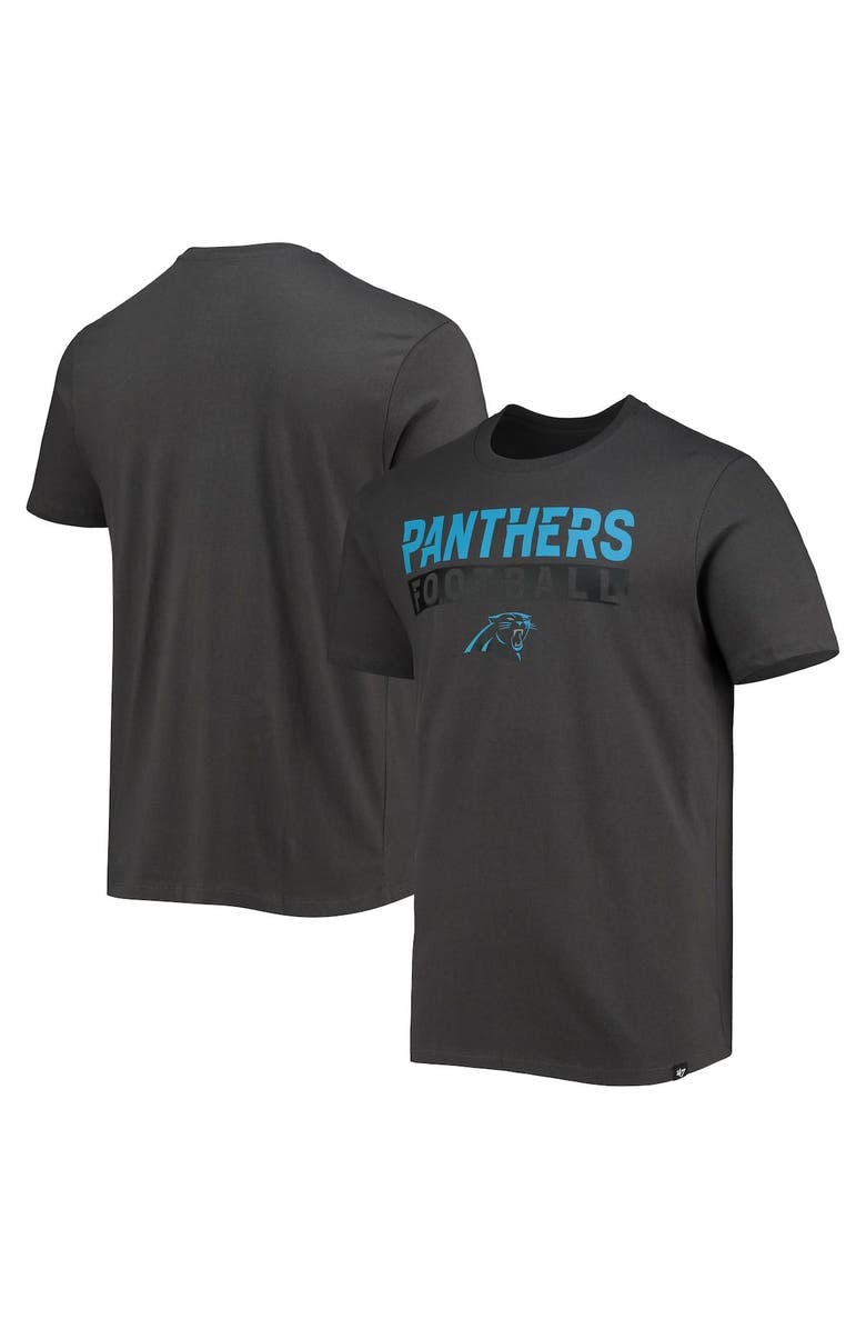 '47 Men's '47 Charcoal Carolina Panthers Dark Ops Super Rival T-Shirt, Main, color, Charcoal