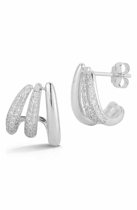 Triple Huggie Hoop Earrings