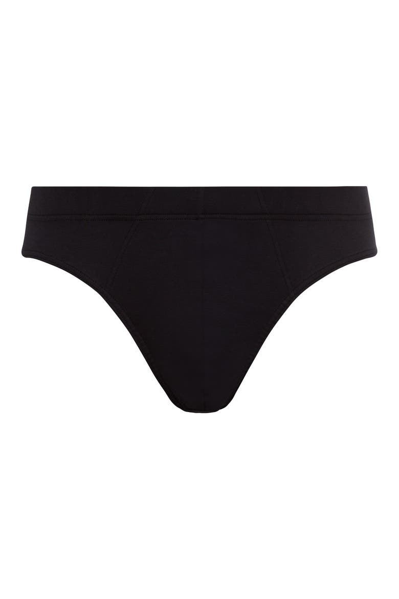 Sea Island Cotton Cotton Brief, Main, color, Black