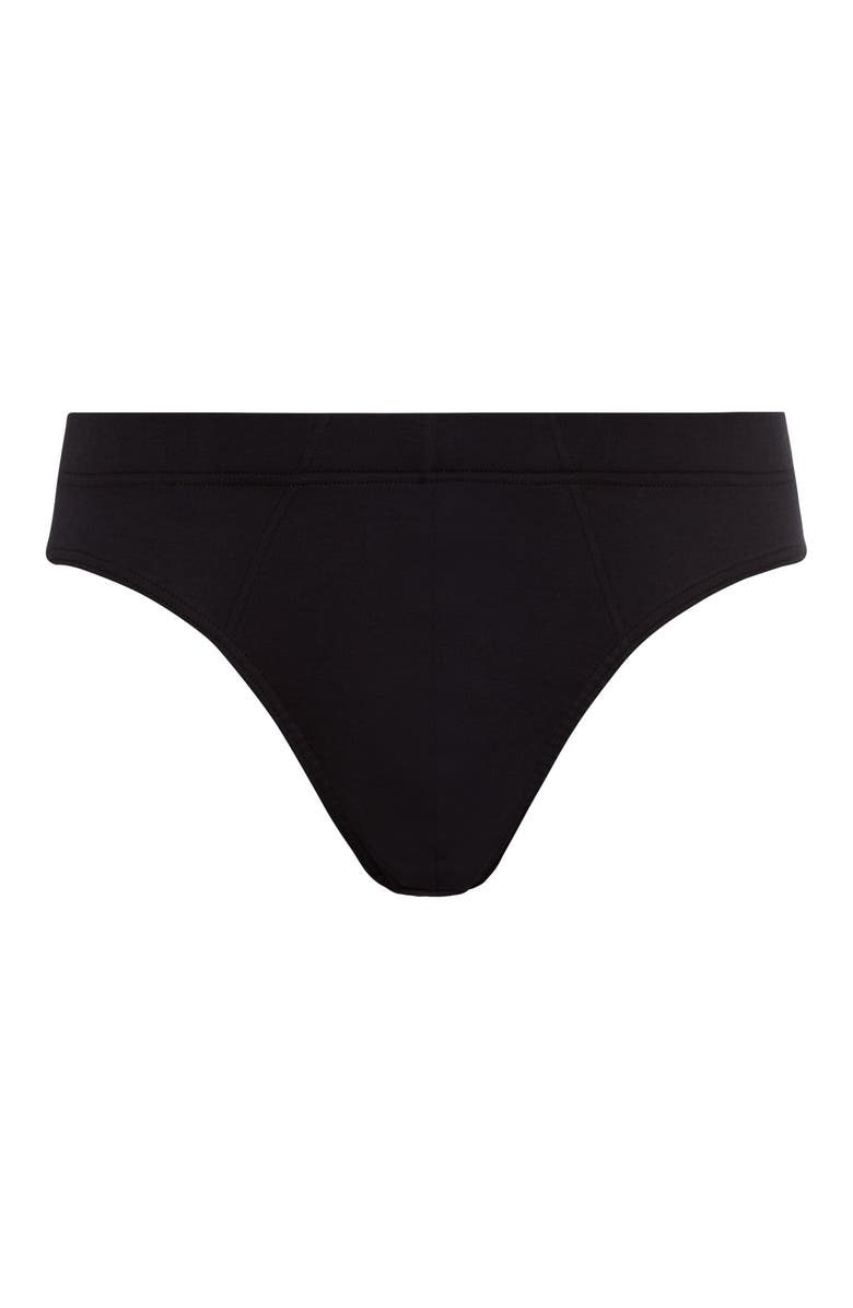 Hanro Sea Island Cotton Cotton Brief, Main, color, Black