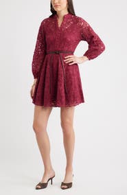 Chelsea28 Lace Long Sleeve Minidress
