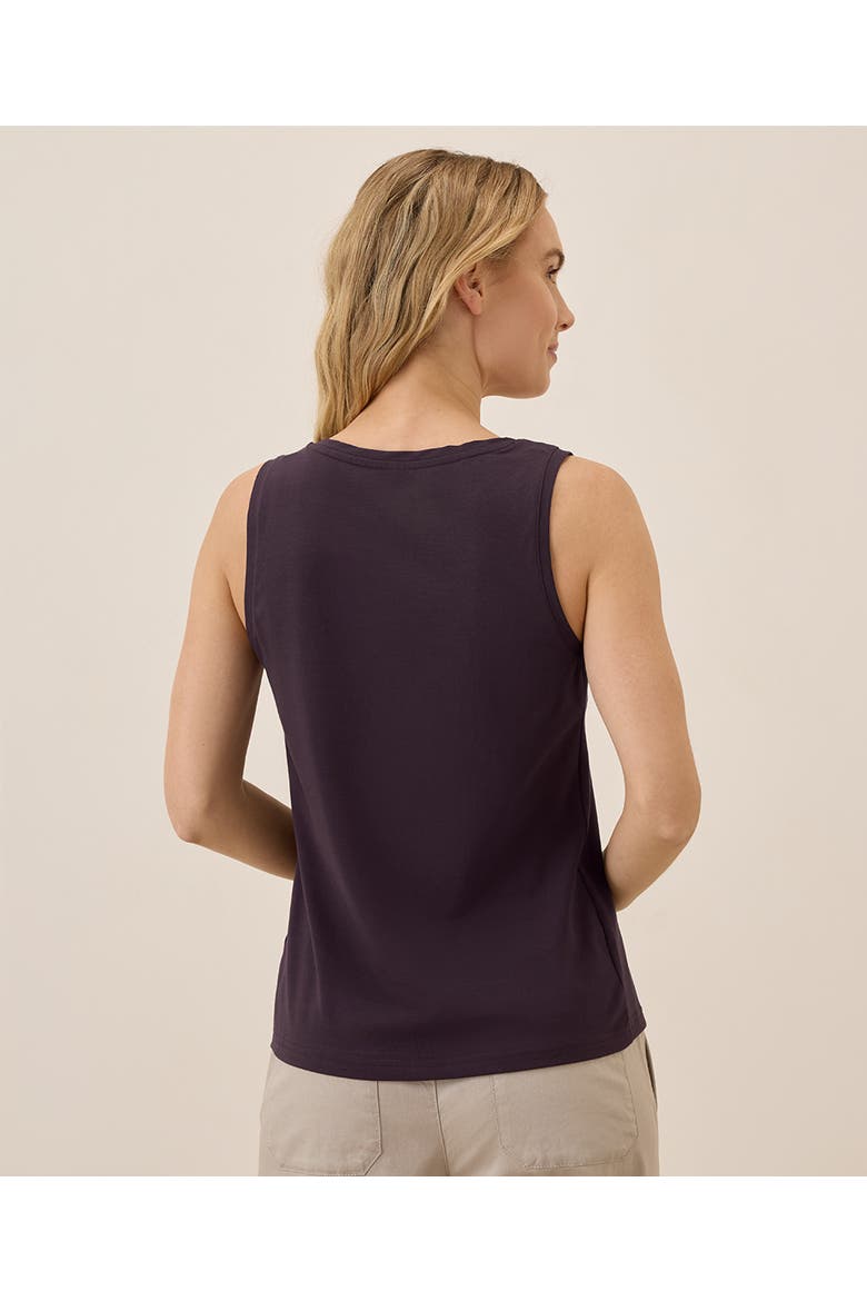 Organic Cotton Luxe Stretch Jersey Tank, Alternate, color, Plum
