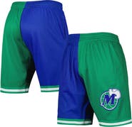 Mitchell & Ness Men's Mitchell & Ness Blue/Green Dallas Mavericks Hardwood Classics 1998 Split Swingman Shorts