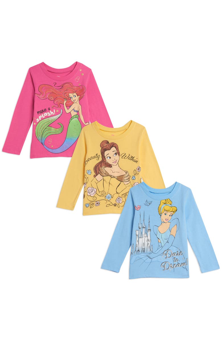 Disney Princess 2-Pack Long Sleeve T-Shirts, Main, color, Multicolor
