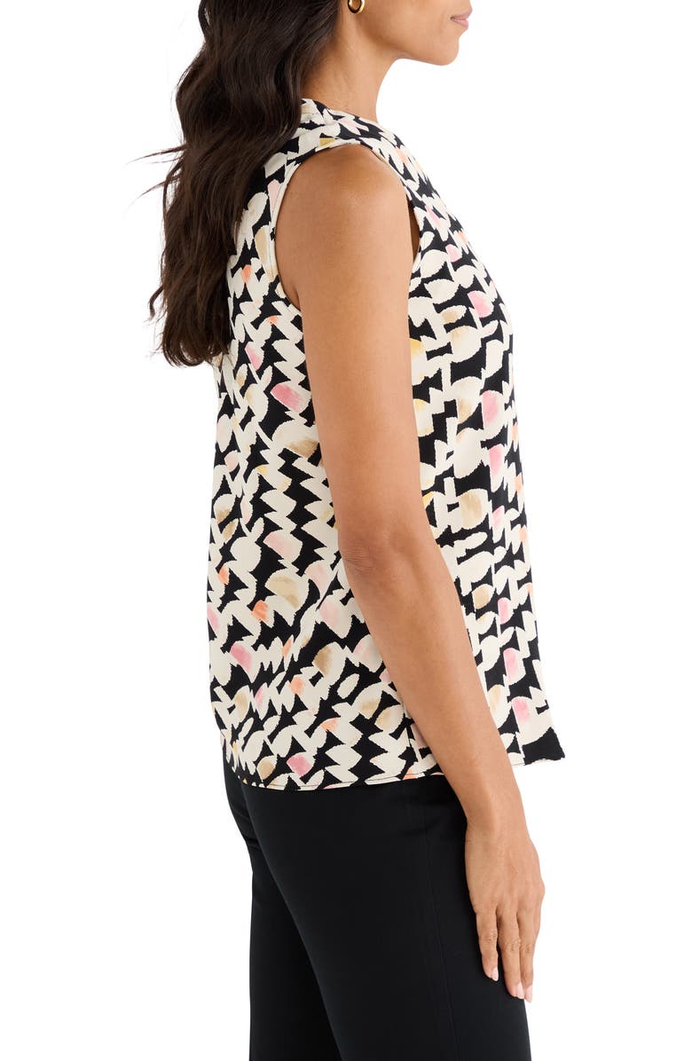 NIC+ZOE Mod Mix Crepe Sleeveless Top, Alternate, color, Black Multi