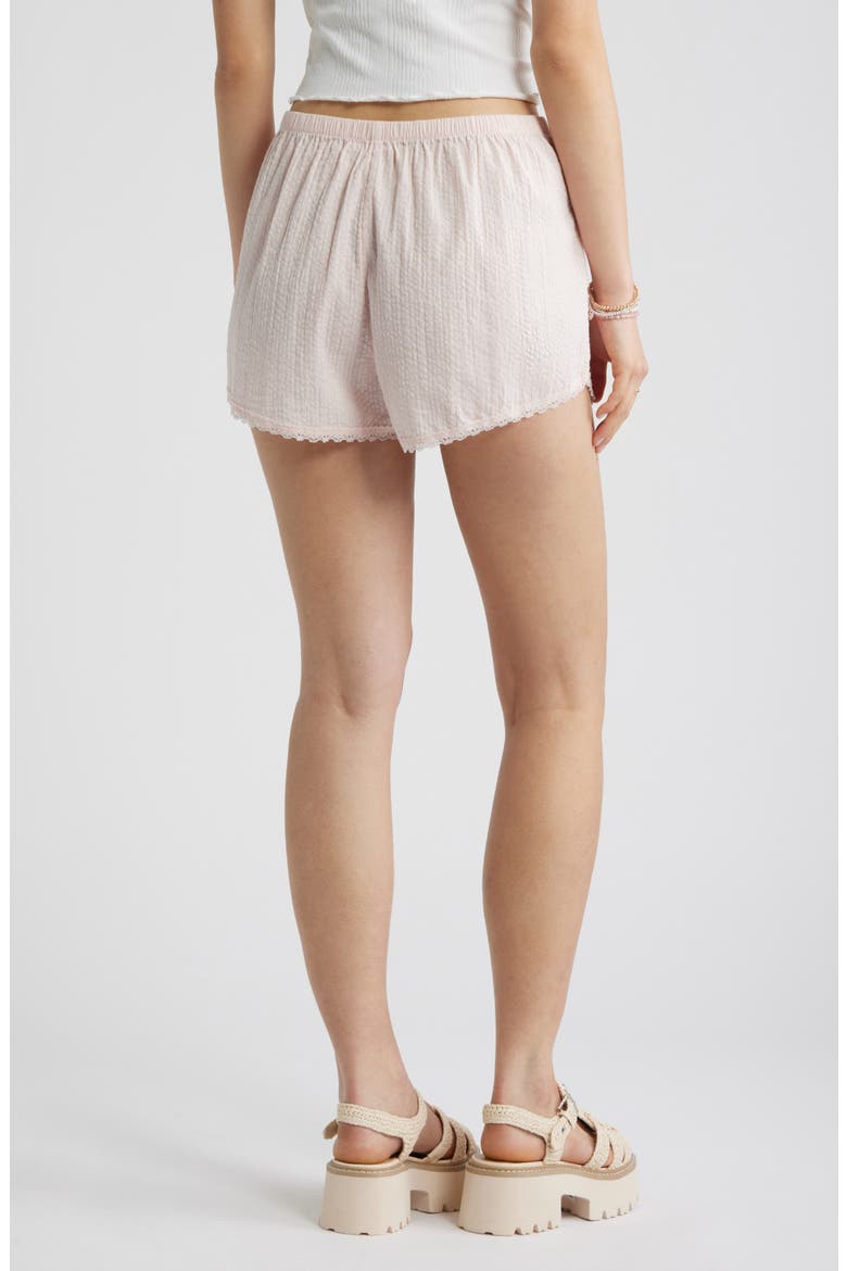 Cotton Seersucker Boxer Shorts, Alternate, color, PINK BALM