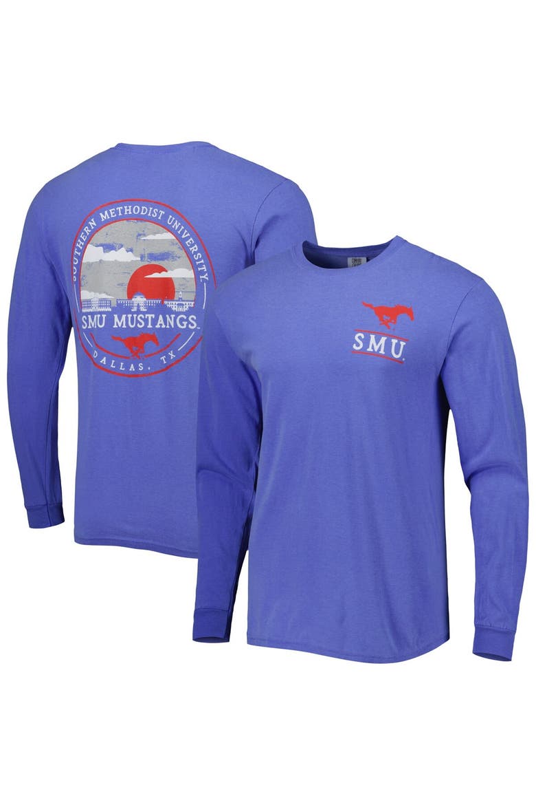 Men's Royal SMU Mustangs Circle Campus Scene Long Sleeve T-Shirt, Main, color, Royal