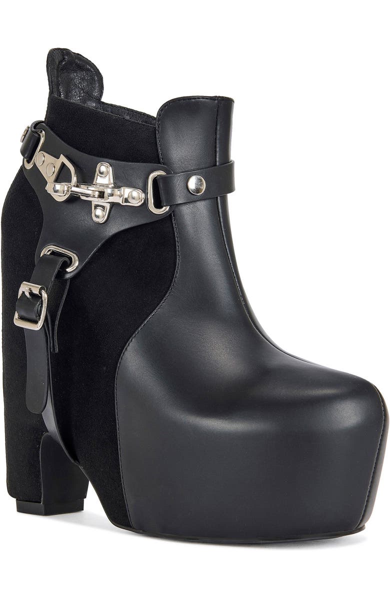 AZALEA WANG Abyss Block Bootie, Alternate, color, Black