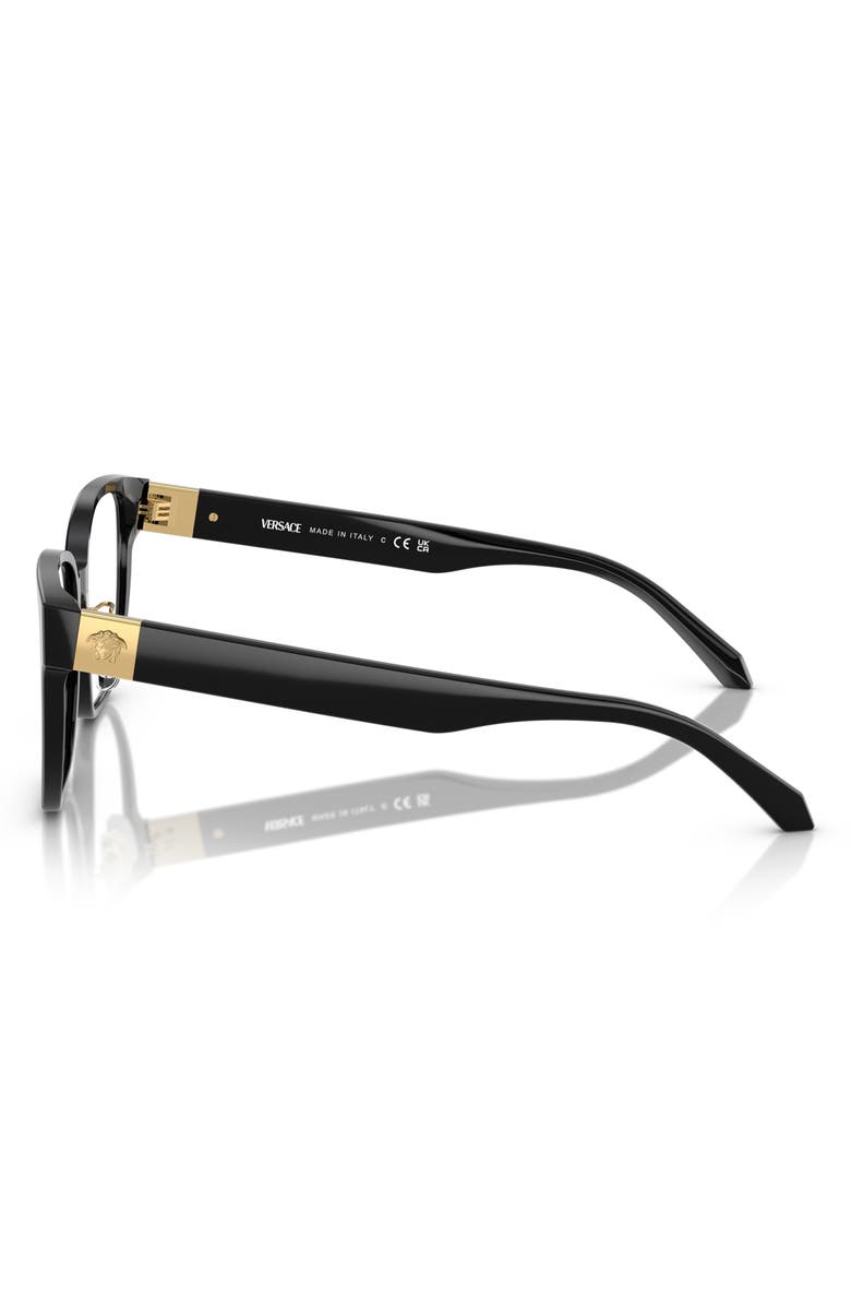 Versace 54mm Square Optical Galsses, Alternate, color, Black