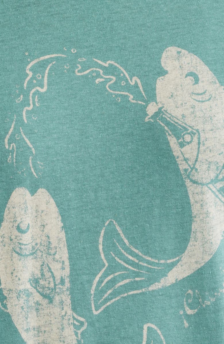 Marine Layer Fish Graphic Oversize Hemp Blend T-Shirt, Alternate, color, Palm