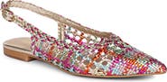 SAINT G Chayya Metallic Woven Slingback Flat