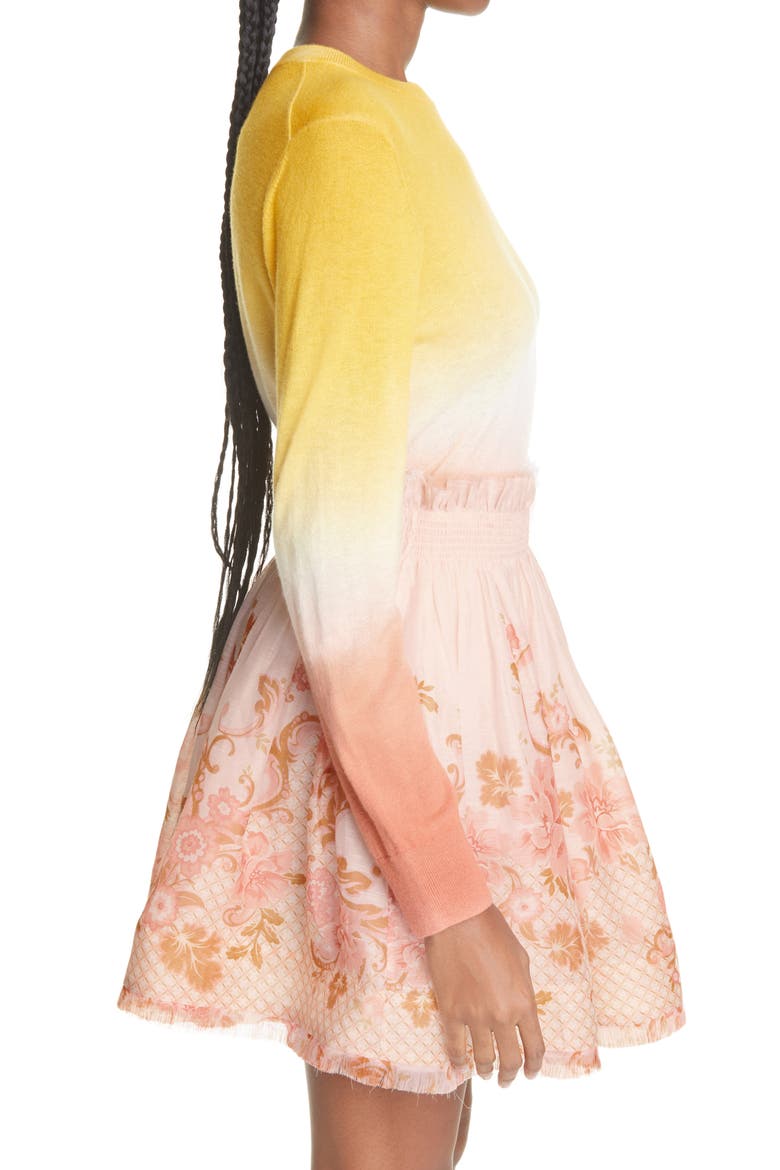 Postcard Ombré Cashmere Sweater, Alternate, color, SUNSET OMBRE