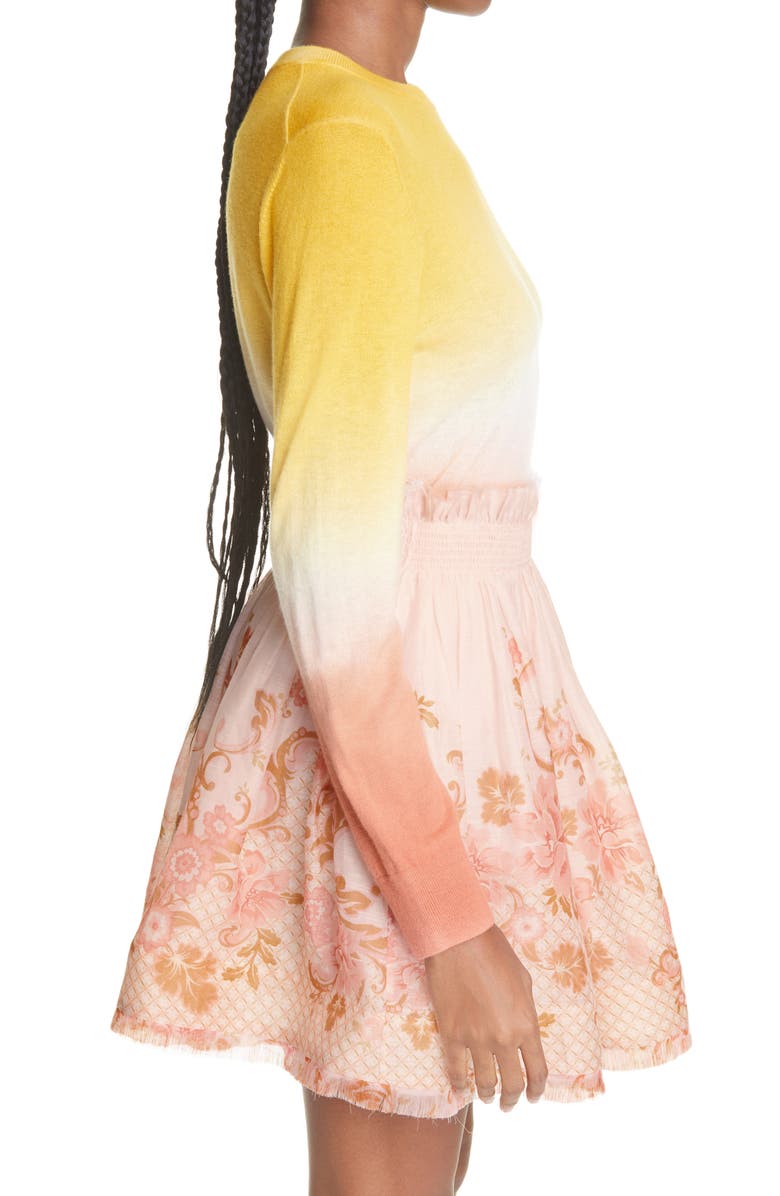 Zimmermann Postcard Ombré Cashmere Sweater, Alternate, color,