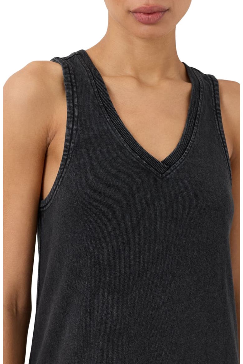 Organic Cotton Weekends Tank Dress, Alternate, color, Washed Black