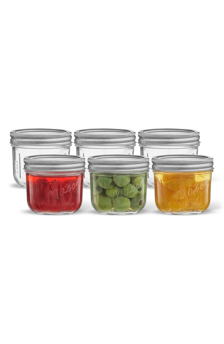 JoyJolt 42-Piece Wide Mouth Mason Jars with Airtight Lids, Alternate, color, 