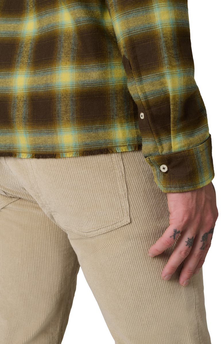 Joe's Keanu Ripped Plaid Button-Up Shirt, Alternate, color, Beech Plaid