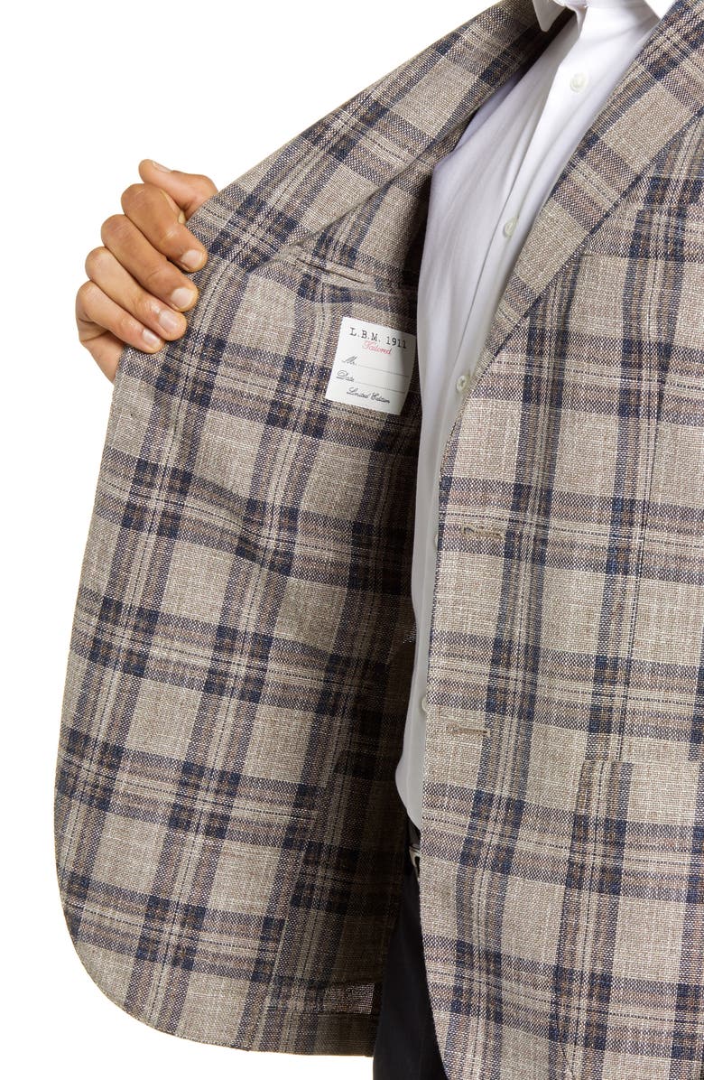 L.B.M. 1911 Trim Fit Plaid Cotton Sport Coat, Alternate, color,