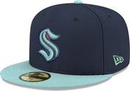 New Era Men's New Era Navy Seattle Kraken Core Logo Two-Tone 59FIFTY Fitted Hat