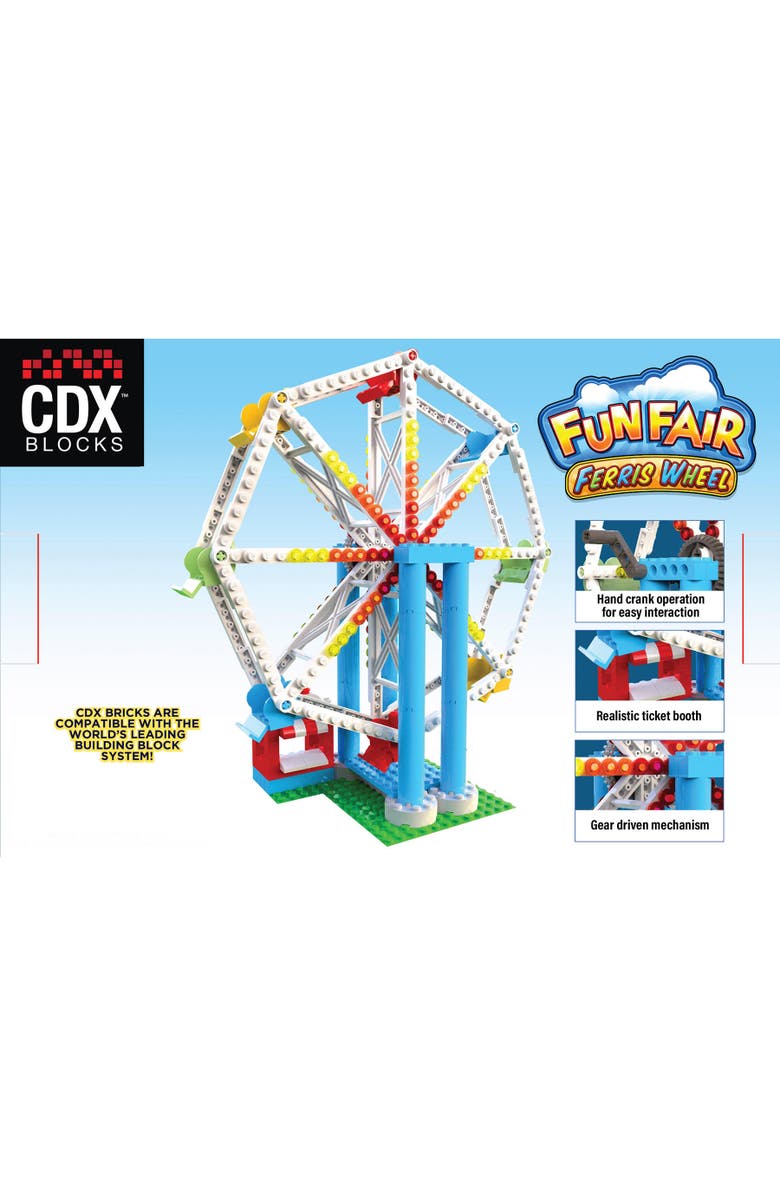 CDX Blocks Fun Fair Ferris Wheel, 227 Pieces, Alternate, color, Multicolored