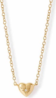 Astley Clarke Gold Biography Mini Heart Necklace