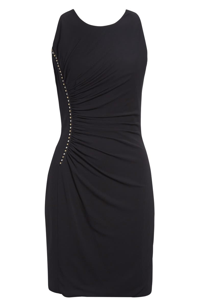 Versace Medusa '95 Stretch Crepe Cocktail Dress, Alternate, color, Black