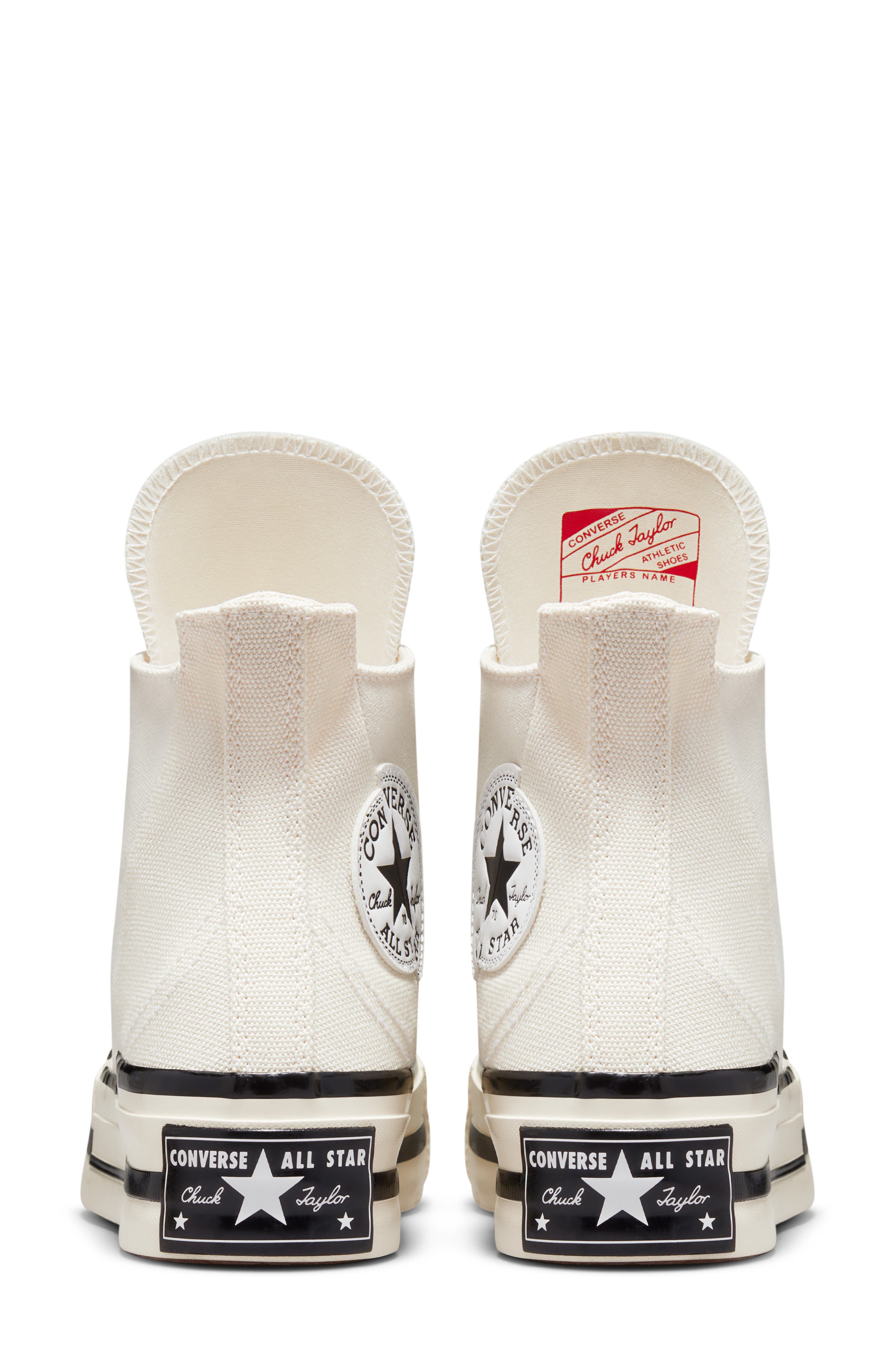 Converse Chuck Taylor<sup>®</sup> All Star<sup>®</sup> 70 Plus High Top Platform Sneaker, Alternate, color, Egret/ Black/ Egret