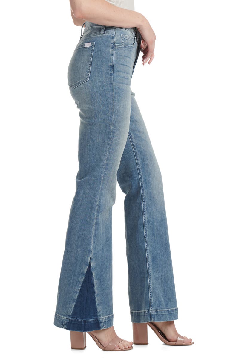 JEN7 by 7 For All Mankind Paneled Outseam High Waist Flare Jeans, Alternate, color,