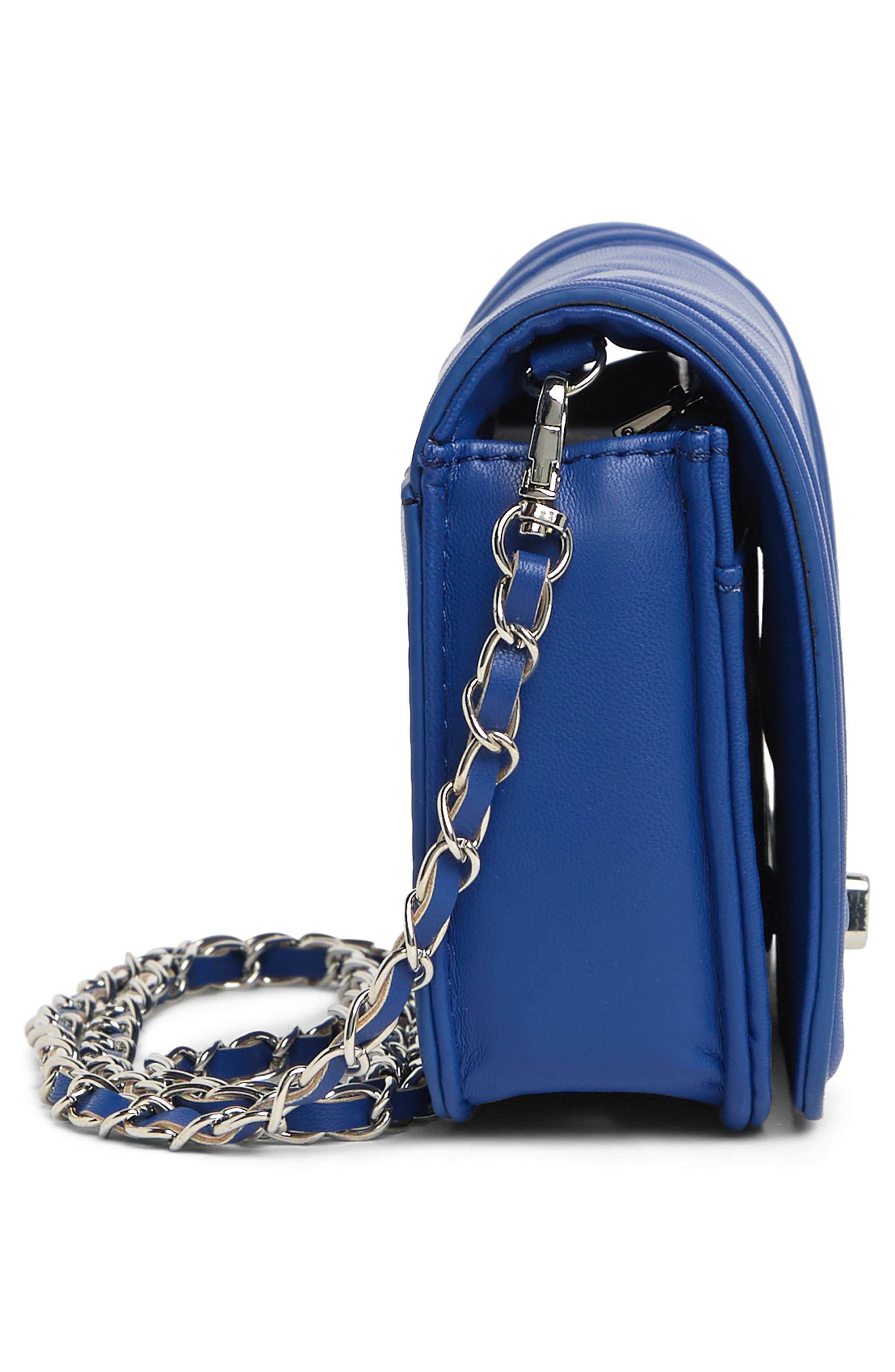 Badgley Mischka Collection Small Chevron Quilted Crossbody Bag, Alternate, color, 