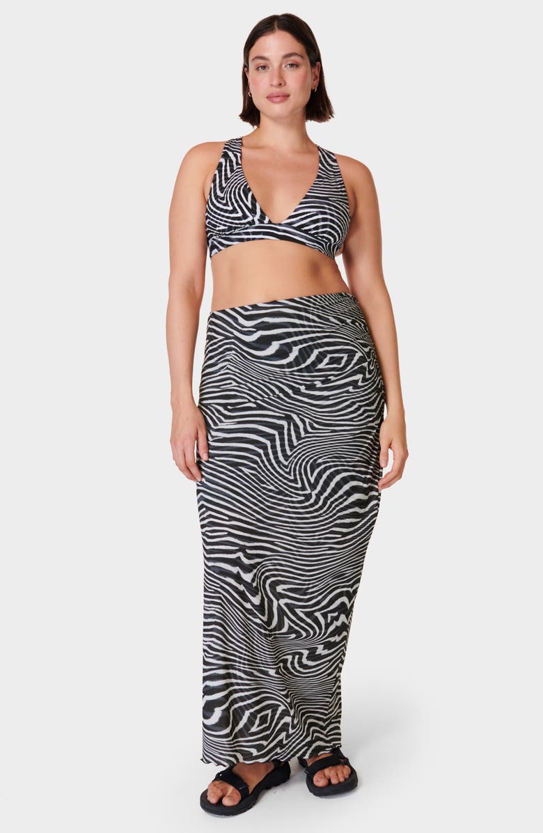Sweaty Betty Shayla Sculpt Mesh Cover-Up Skirt, Alternate, color, 