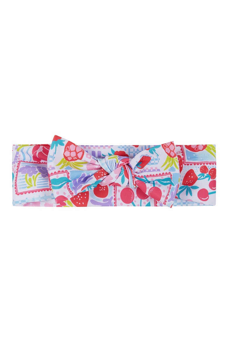 Fruit Print One-Piece Rashguard Swimsuit & Headband Set, Alternate, color, WHAT FRUIT