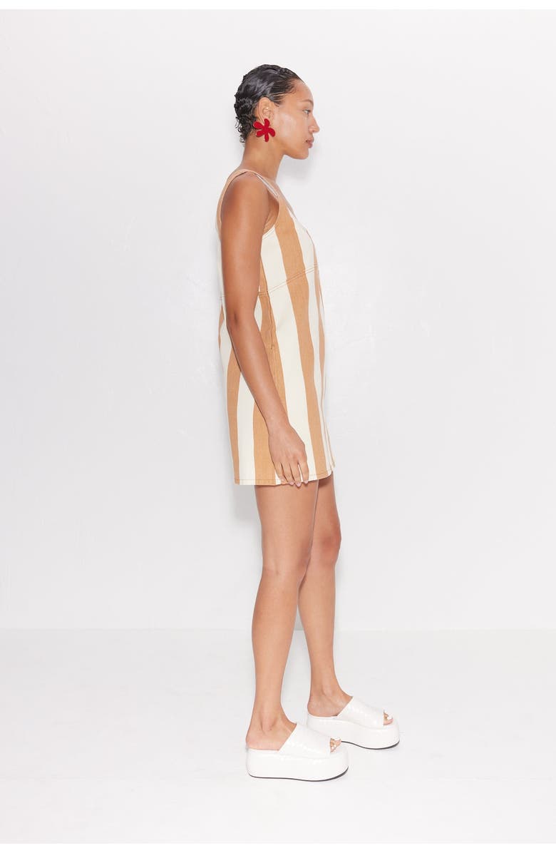 SIMONMILLER Sahara Printed Denim Dress, Alternate, color, Tan Stripe