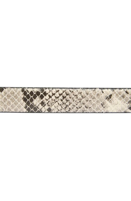 Linea Pelle Faux Python Print Keeper Belt