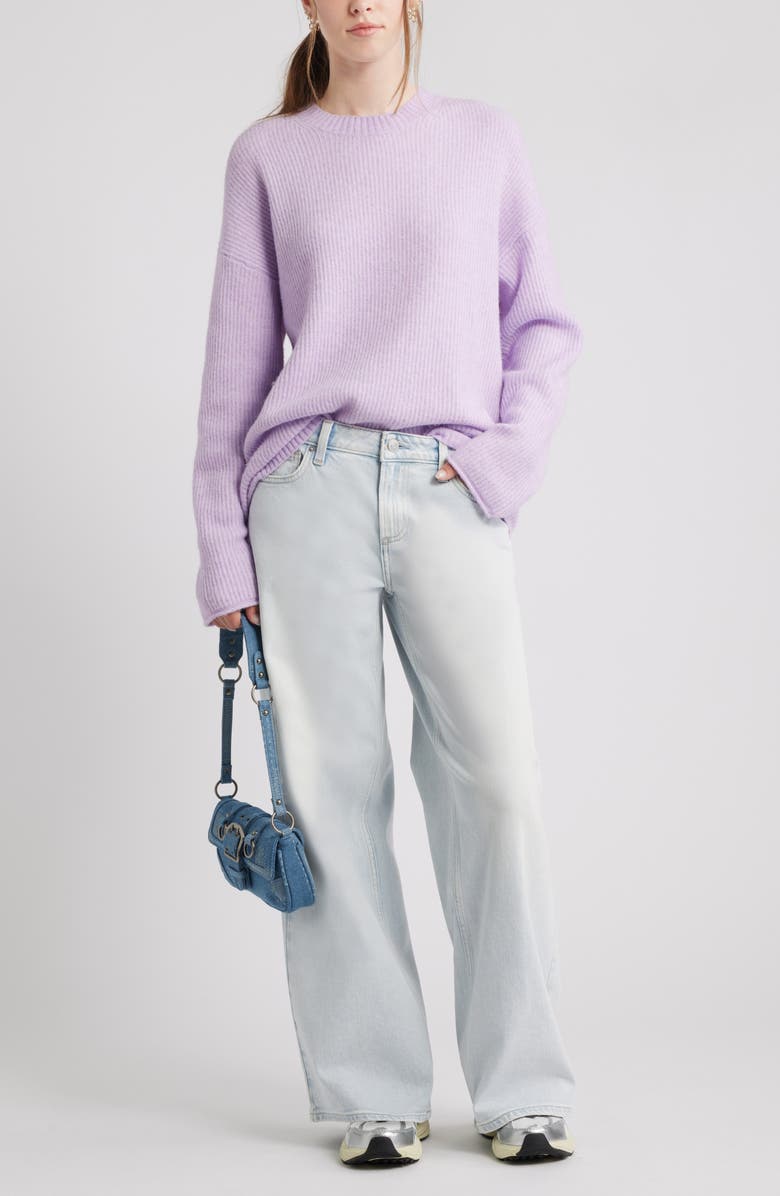 BP. Fuzzy Oversize Sweater, Alternate, color, Purple Feminine