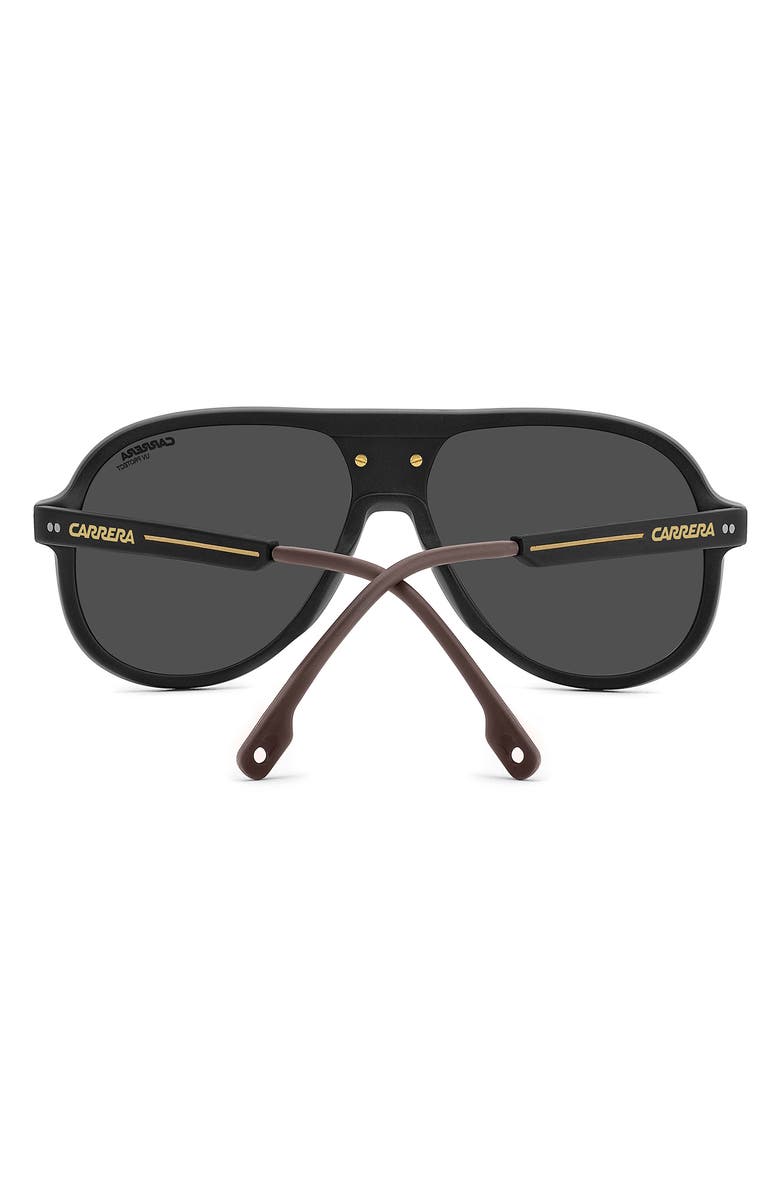 Carrera Eyewear Sport 59mm Pilot Sunglasses, Alternate, color, Matte Black Gold/ Grey