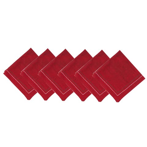 Christmas Woven Mélange 100% Cotton Set of 6 Napkins