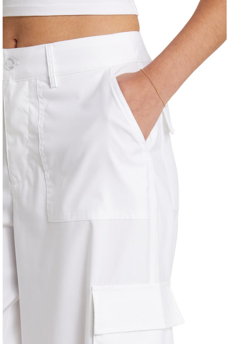 Keep It Casual Wide Leg Cargo Pants, Alternate, color, WHITE