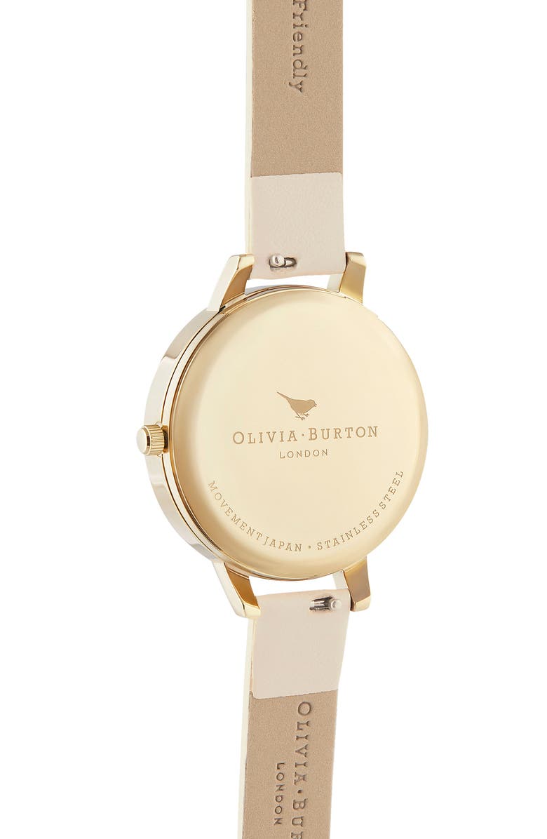 Olivia Burton Sunlight Florals Faux Leather Strap Watch, 30mm, Alternate, color, 