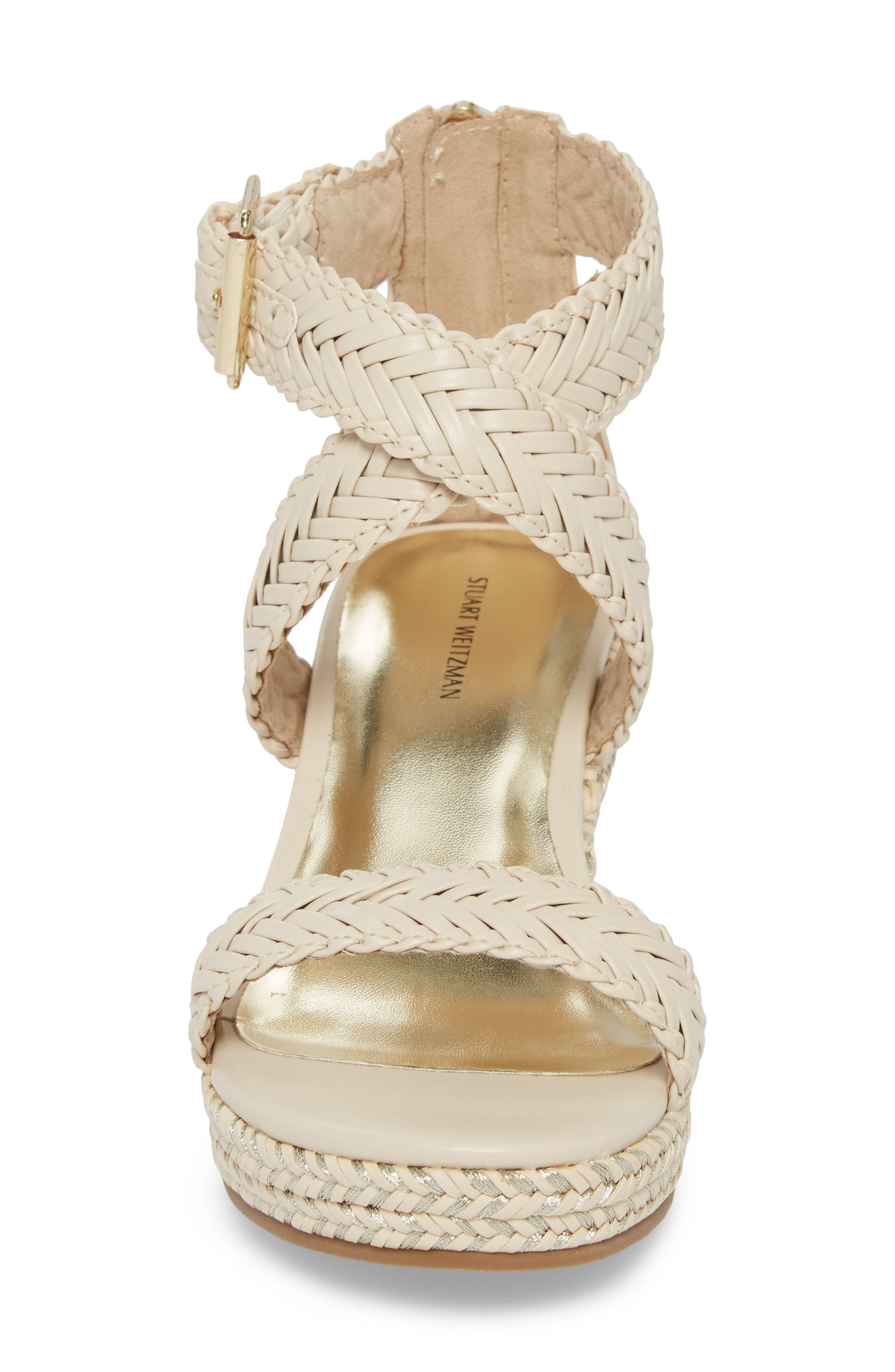 Stuart Weitzman Akilah Sparkle Wedge Sandal, Alternate, color, 