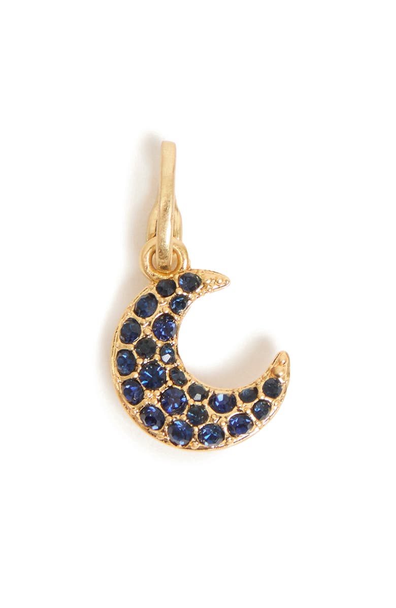 Clare V. Crescent Reversible Charm, Main, color, Sapphire/ Clear