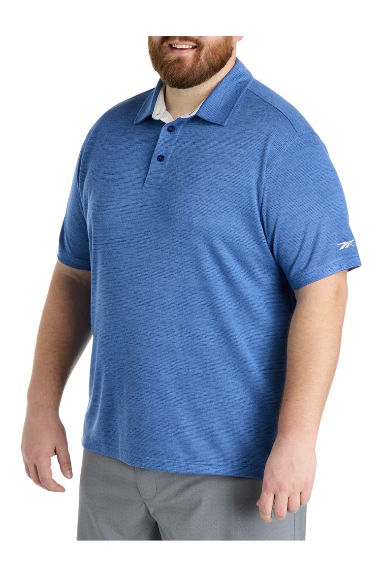 Big & Tall Performance Textured Polo Shirt, Main, color, TWILIGHT HEATHER