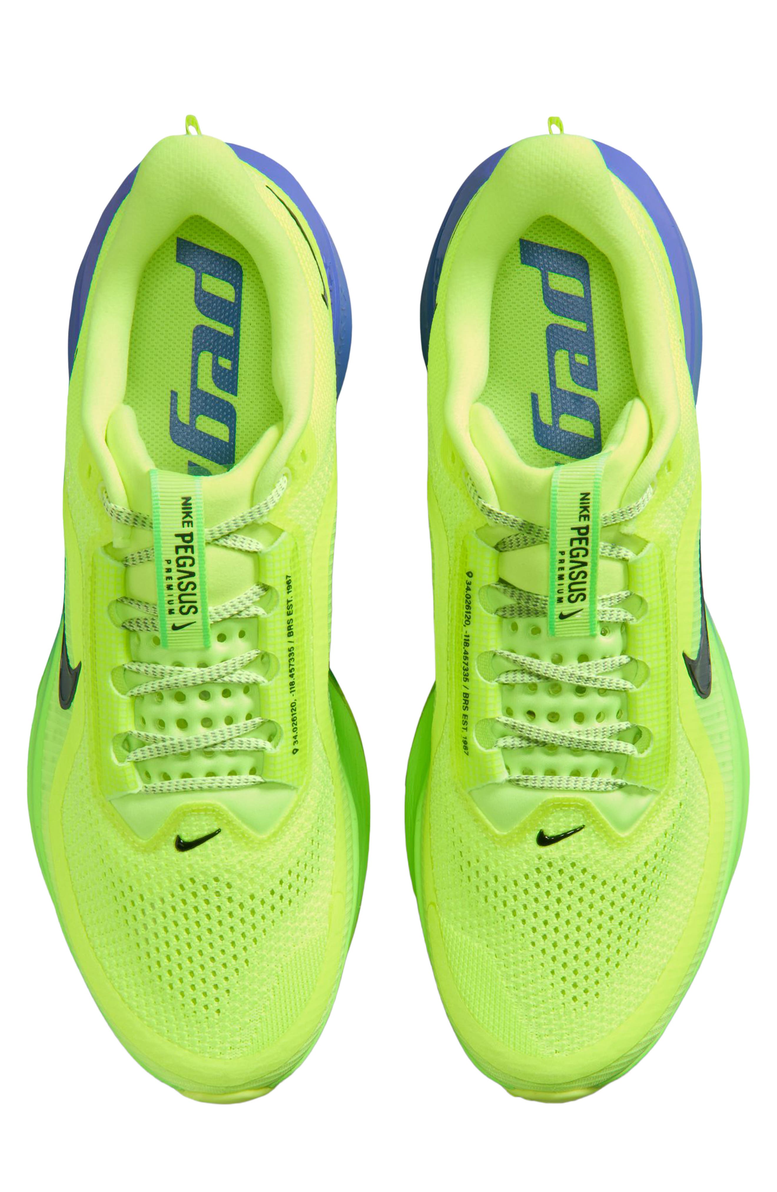Nike Air Zoom Pegasus Premium Running Shoe, Alternate, color, 702 Vltice/Blkspc