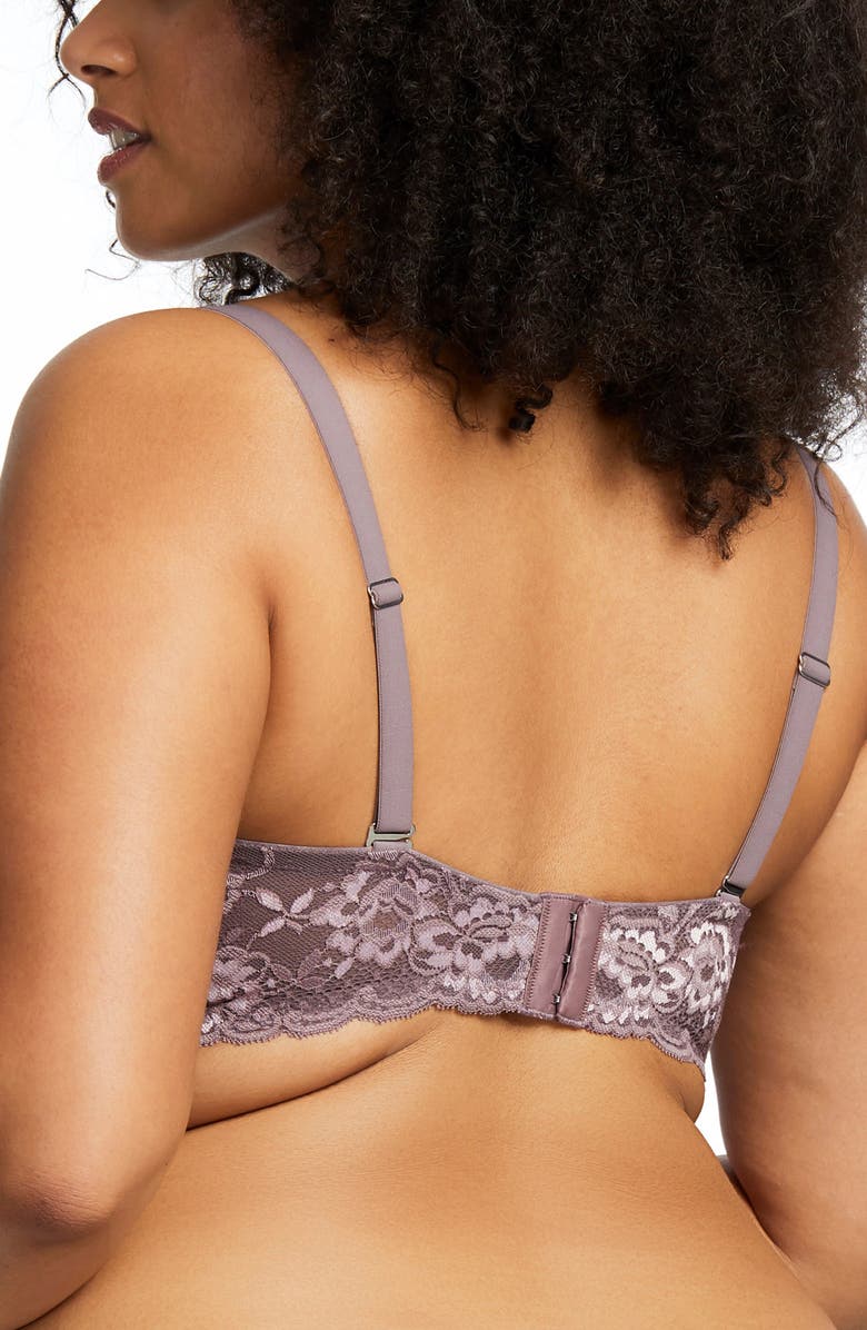 Montelle Intimates Lace Bralette, Alternate, color, Almond Spice/ Pink Pearl