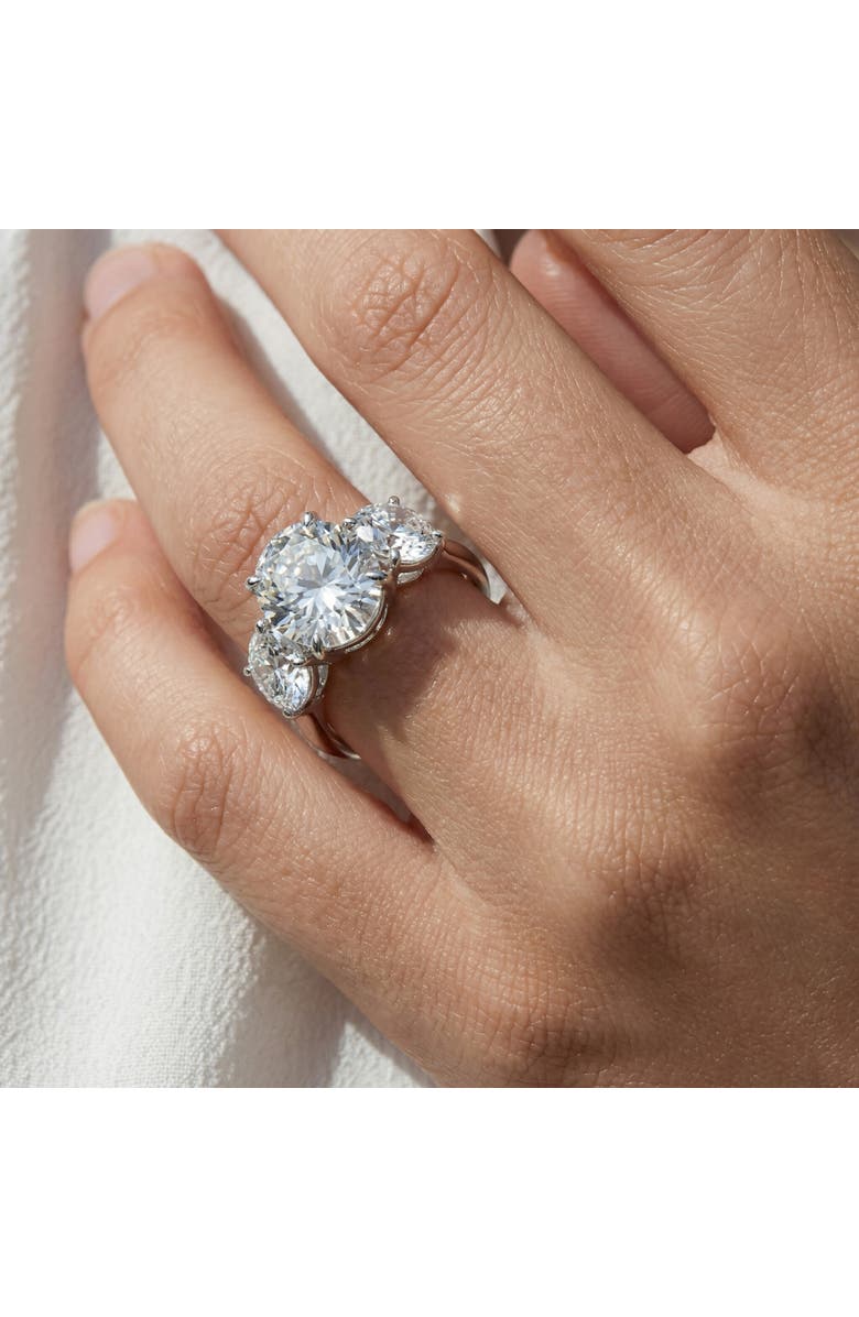 Bliss Diamond Certified 6Ct Three Stone Oval Diamond Anniversary Engagement Ring Lab Grown 14k, Alternate, color, 14K White Gold