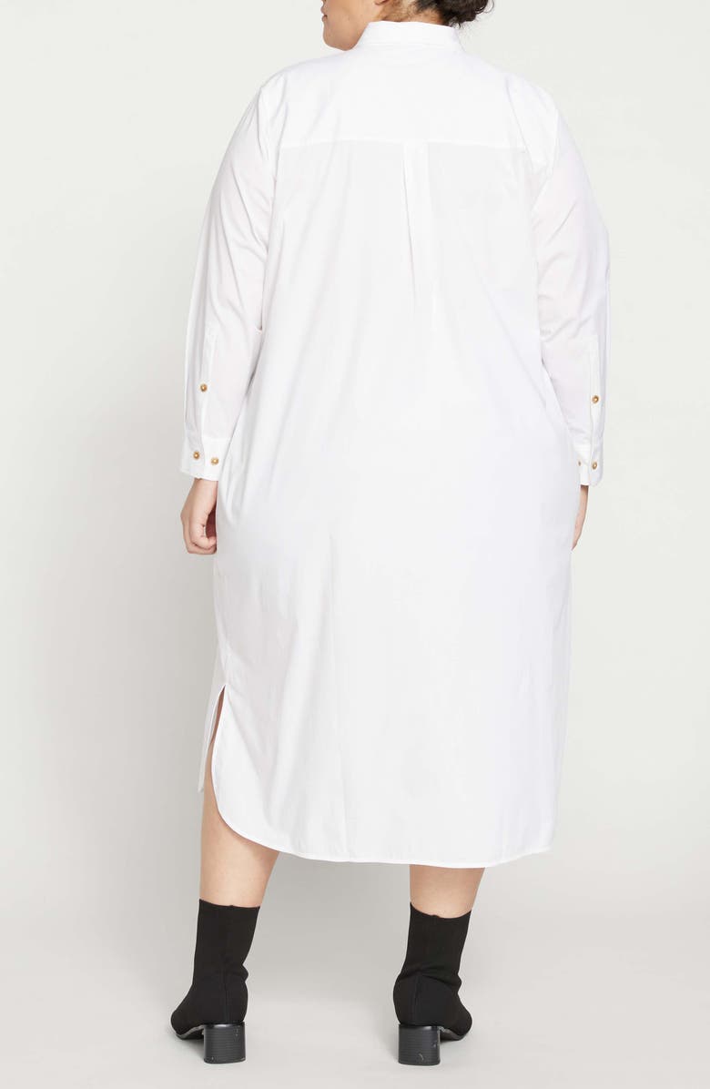 Universal Standard Odeon Stretch Poplin Shirtdress, Alternate, color, White