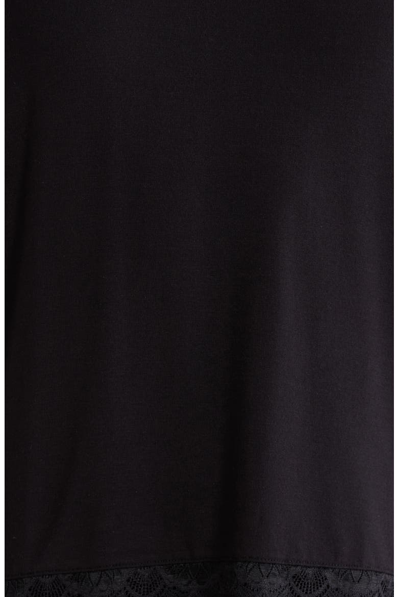 Moonlight Eco Lace Short Pajamas, Alternate, color, BLACK