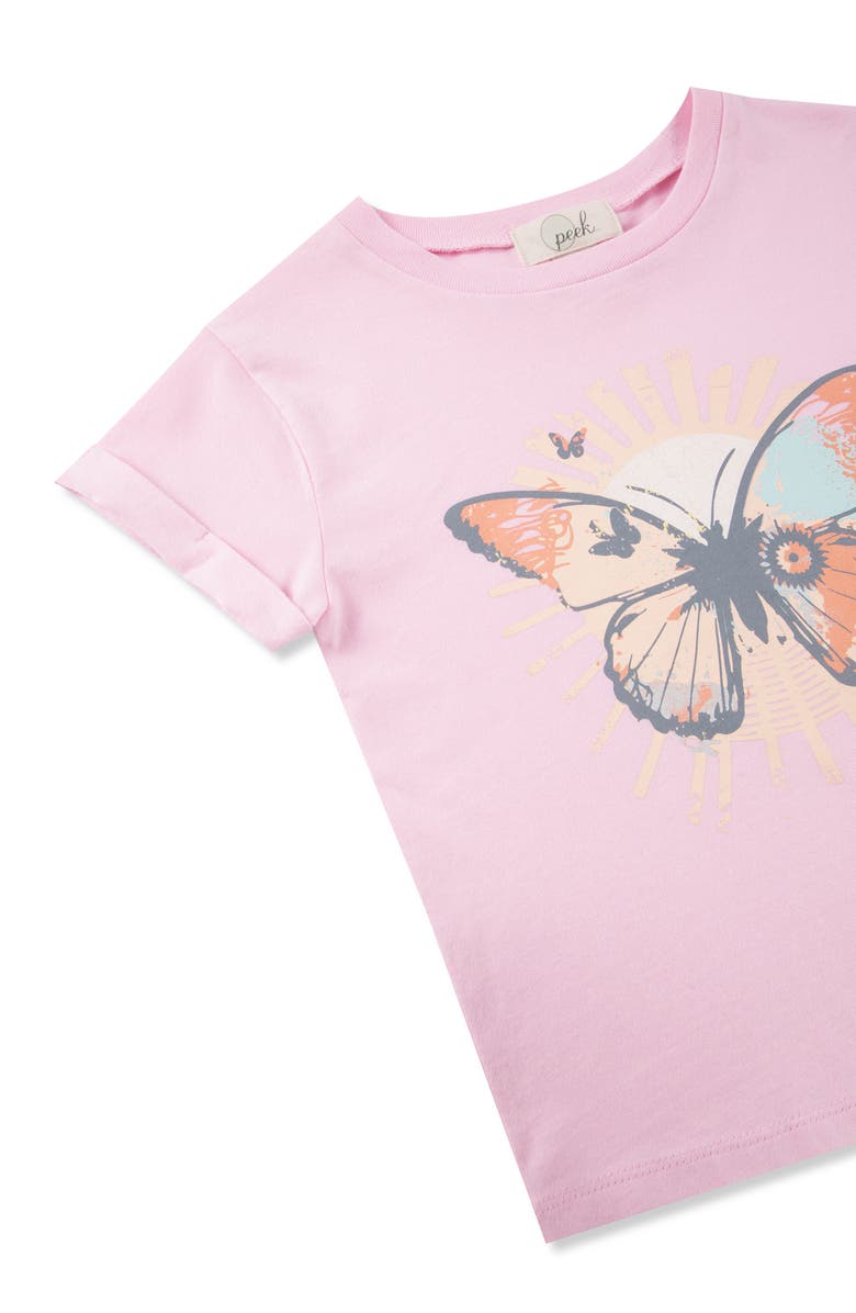 Peek Aren't You Curious Kids' Sunshine Butterfly Cotton Graphic T-Shirt, Alternate, color, 